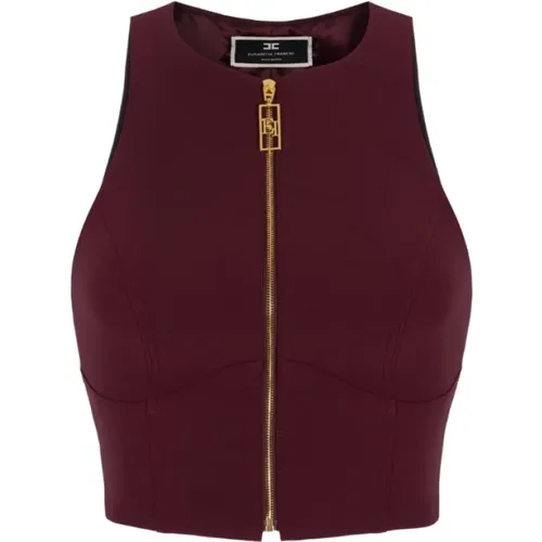 Stylisches Cropped Top für Frauen , Damen, Größe: L - Elisabetta Franchi - Modalova