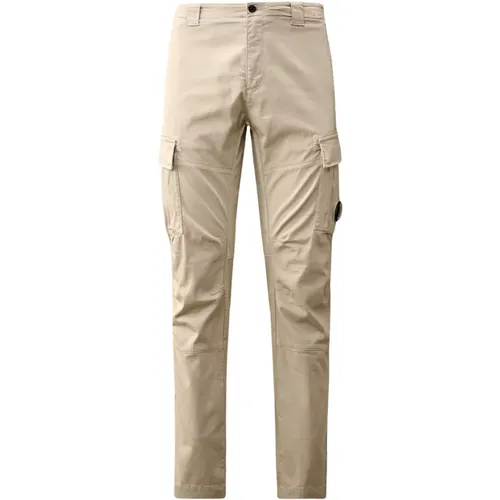 Cargo Stretch Sateen Gray Pants , male, Sizes: L - C.P. Company - Modalova