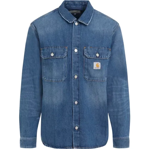 Blaue Hemdjacke , Herren, Größe: L - Carhartt WIP - Modalova