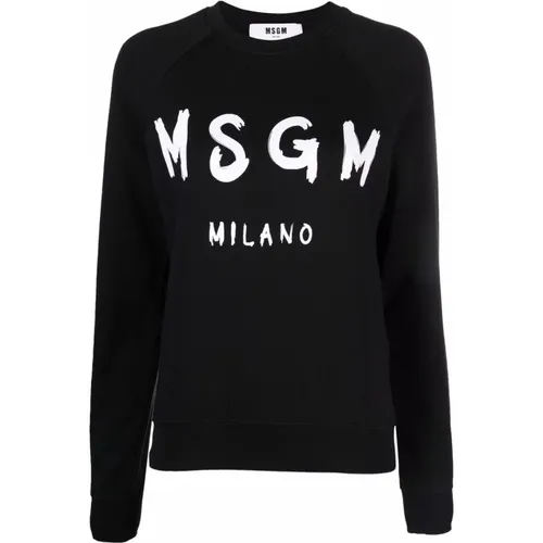 Schwarzer Sweatshirt Damenmode MSGM - MSGM - Modalova