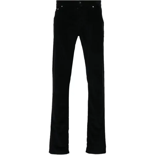 Schwarze Cordhose Slim Fit Jeans , Herren, Größe: W31 - Jacob Cohën - Modalova