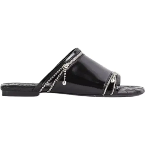 Leather Peep Sandal , male, Sizes: 2 UK, 3 UK, 5 UK - Burberry - Modalova