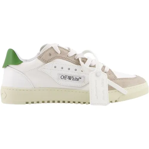 Off , Vintage-Inspired and Green Sneakers , female, Sizes: 7 UK, 5 UK, 3 UK, 4 UK - Off White - Modalova