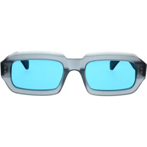 Street-Edge Sunglasses with Bold Blue Lenses , unisex, Sizes: 54 MM - Retrosuperfuture - Modalova