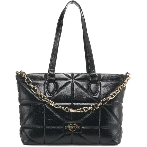 Quilted Shopper Bag , female, Sizes: ONE SIZE - Love Moschino - Modalova