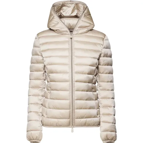 Padded Hooded Jacket with Double Zip , female, Sizes: L, M, 2XL, S, XS, XL - Save The Duck - Modalova