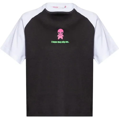 Printed T-shirt , Damen, Größe: M - Gcds - Modalova