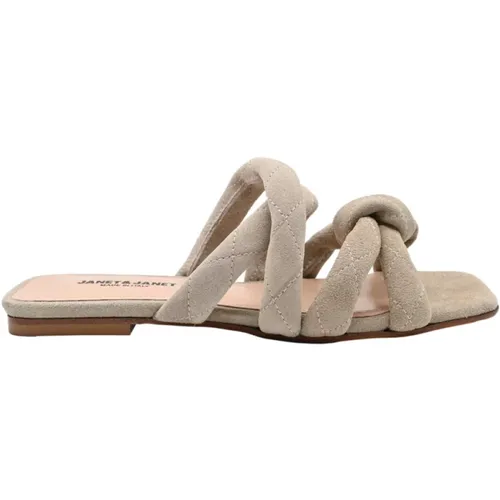 Cassandra Ivory Sandals , female, Sizes: 4 UK, 8 UK, 5 UK, 3 UK - Janet & Janet - Modalova