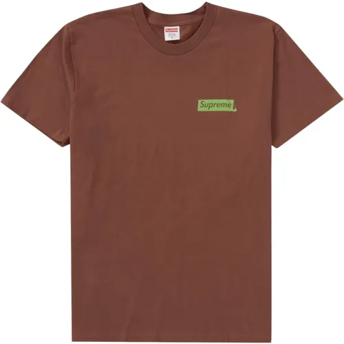 Exklusives Klassisches Braunes Tee-Shirt , Herren, Größe: XL - Supreme - Modalova