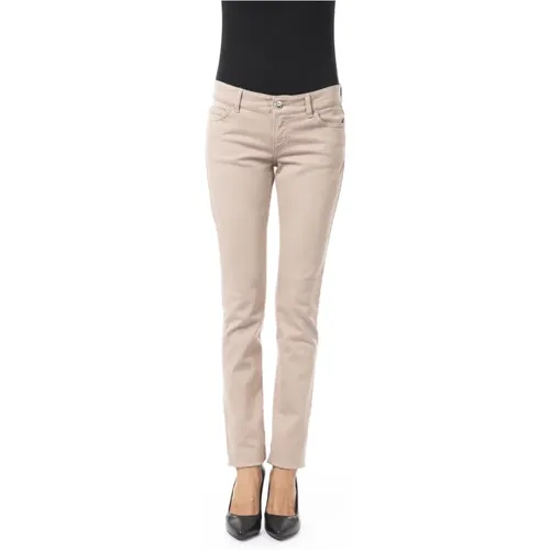 Slim Fit Hose mit Ketten- und individuellen Knopfdetails , Damen, Größe: W26 - Byblos - Modalova