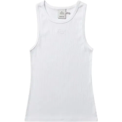 Cotton Tank Top with Emblem , female, Sizes: L, S, 2XS, 2XL, XL - Munthe - Modalova