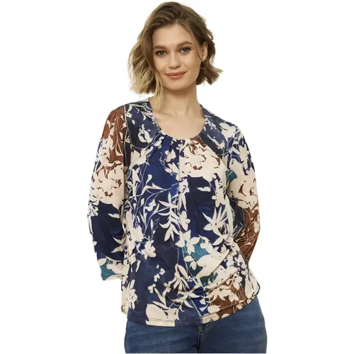 Marcia Blouse with 3/4 Sleeves and Beautiful Print , female, Sizes: S - IN Front - Modalova