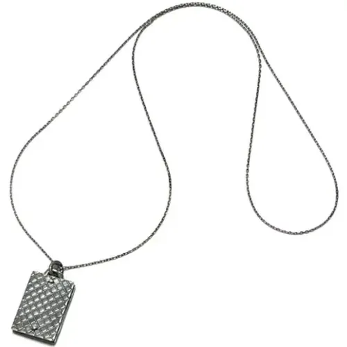 Pre-owned Silver necklaces , female, Sizes: ONE SIZE - Bottega Veneta Vintage - Modalova