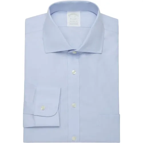 Milano Fit Bügelfreies Hemd, English Spread Kragen , Herren, Größe: 4XL - Brooks Brothers - Modalova