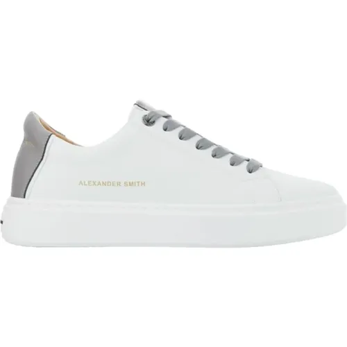 White Asphalt Sneakers , male, Sizes: 8 UK, 10 UK - Alexander Smith - Modalova