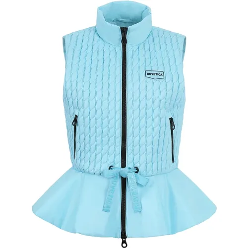 Light Ruffled Padded Vest , female, Sizes: S - duvetica - Modalova