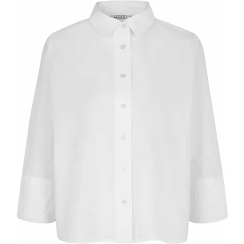 Smart Shirt with ¾ Sleeves and Button Closure , female, Sizes: XL, 2XL - Masai - Modalova