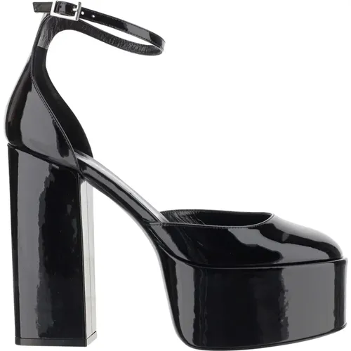 Patent Leather Calfskin Heels , female, Sizes: 5 1/2 UK - Paris Texas - Modalova