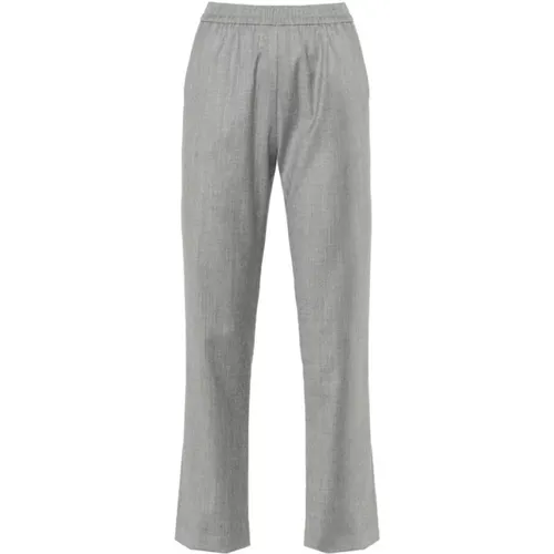 Heather Grey Wool Blend Track Pants , female, Sizes: M - Ermanno Scervino - Modalova