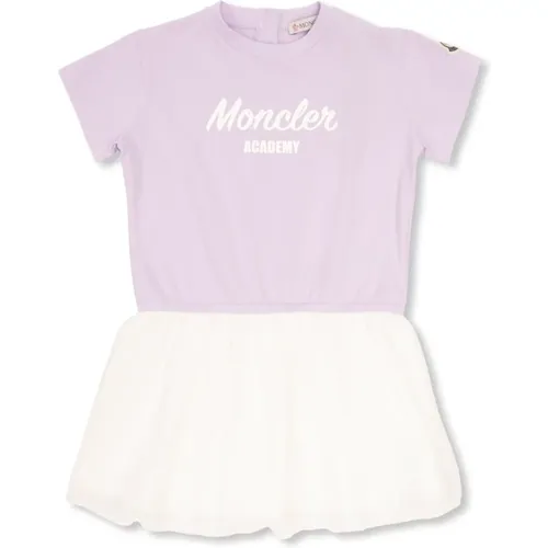 Kleid mit Logo Moncler - Moncler - Modalova