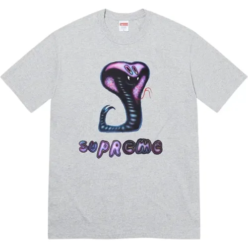 Exclusive Snake Tee Heather Grey , male, Sizes: M - Supreme - Modalova