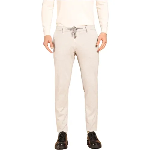 Slim Fit Houndstooth Chino Jogger Hose - Mason's - Modalova