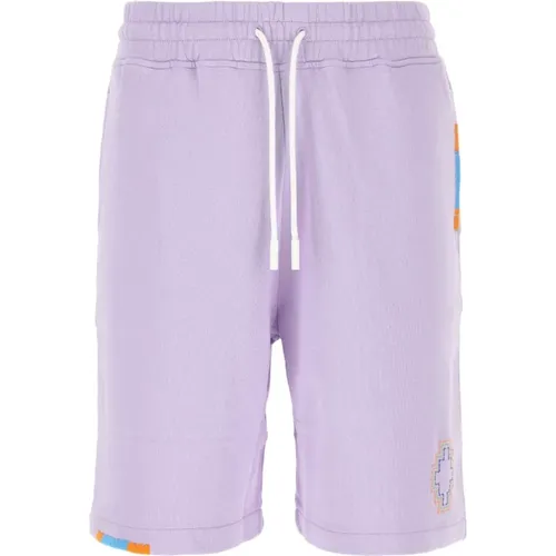 Lila Baumwoll-Bermuda-Shorts , Herren, Größe: S - Marcelo Burlon - Modalova