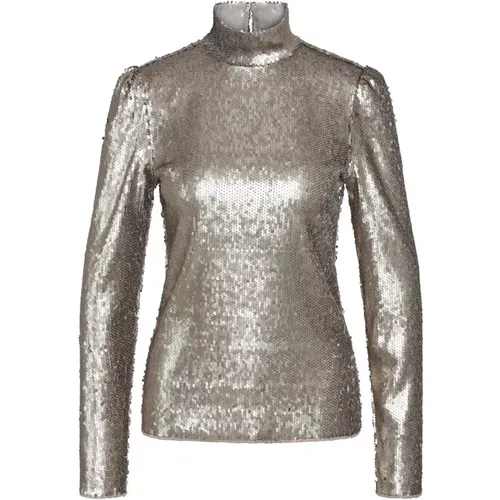 Sequin Blouse Moeabbaniqa Grey , female, Sizes: 2XL, XS, L, M, XL, S - Bruuns Bazaar - Modalova