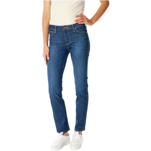 Elly Slim Fit Midwaist Jeans , Damen, Größe: W34 L33 - Lee - Modalova