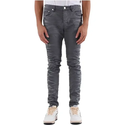 Charcoal Faded Skinny Jeans , male, Sizes: W32 - Purple Brand - Modalova
