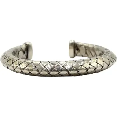 Pre-owned Silver bracelets , female, Sizes: ONE SIZE - Bottega Veneta Vintage - Modalova