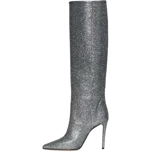 Silberne Strick Ankle Boots , Damen, Größe: 38 EU - Anna F. - Modalova