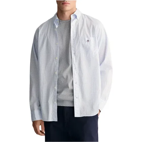 Gingham Poplin Shirt , male, Sizes: M, 2XL, L, S - Gant - Modalova
