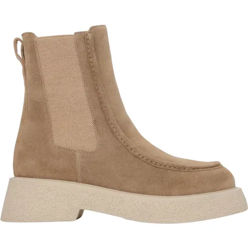 Damen Chelsea Boots aus echtem italienischem Veloursleder , Damen, Größe: 36 EU - Estro - Modalova