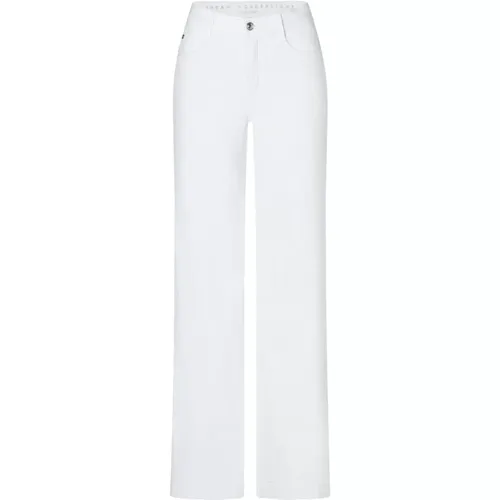 Weiße Wide Leg Jeans , Damen, Größe: 2XS - MAC - Modalova