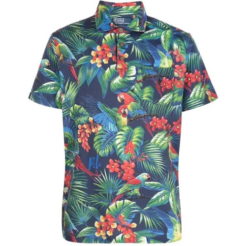 Kurzarmhemden mit Tropischem Muster , Herren, Größe: L - Ralph Lauren - Modalova