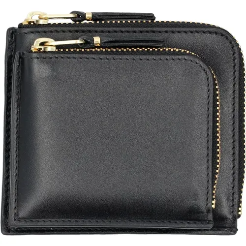Leather Zip Wallet with Front Pocket , unisex, Sizes: ONE SIZE - Comme des Garçons - Modalova
