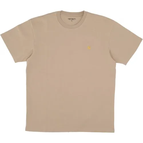 Sable/Gold Streetwear Chase T-Shirt , Herren, Größe: XL - Carhartt WIP - Modalova