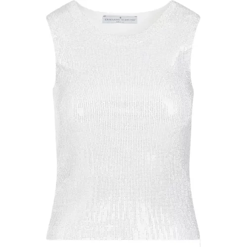 Cotton Tank Top , female, Sizes: M - Ermanno Scervino - Modalova