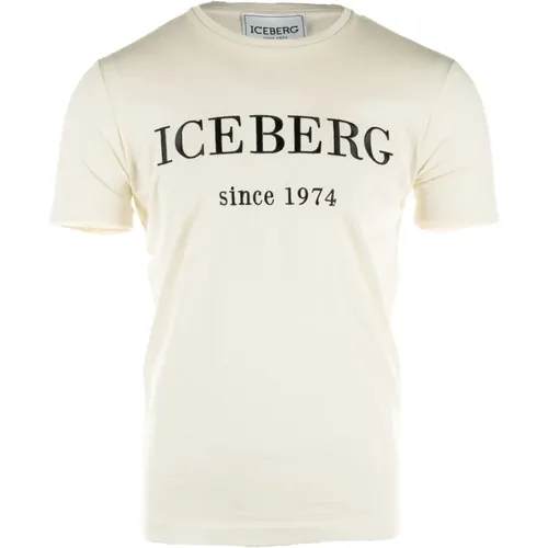 Ecru T-Shirts Collection , male, Sizes: 2XL - Iceberg - Modalova