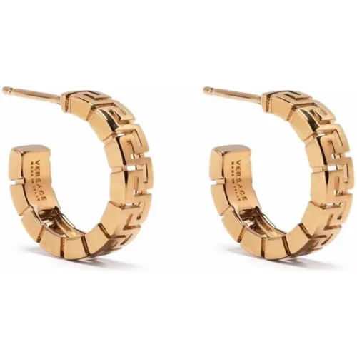 Gold Metal Earrings , female, Sizes: ONE SIZE - Versace - Modalova