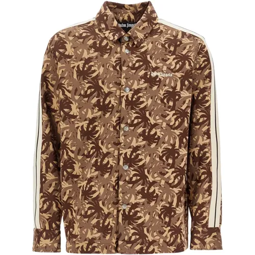 Camouflage Track Overshirt - Palm Angels - Modalova