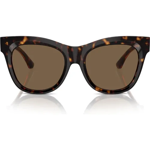 Quadratische Sonnenbrille dunkle braune Gläser - Burberry - Modalova