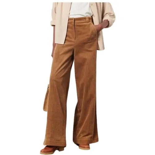 Andree Wide Corduroy Pants , female, Sizes: S - Sessun - Modalova