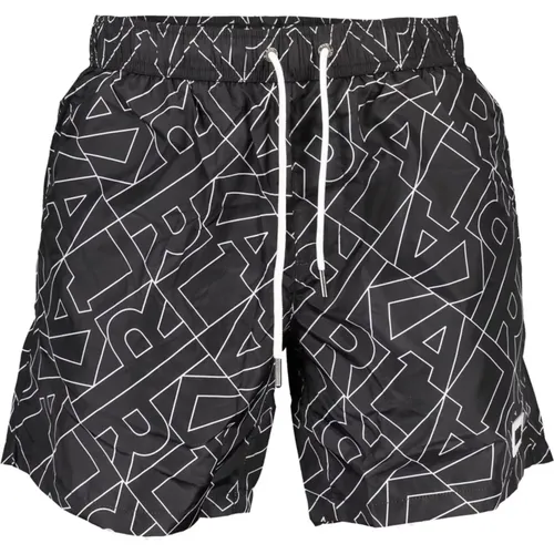 Herren Badehose Boxershorts Schwarz , Herren, Größe: M - Karl Lagerfeld - Modalova