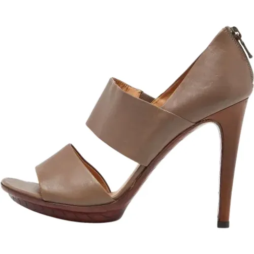 Pre-owned Leather sandals , female, Sizes: 4 1/2 UK - Bottega Veneta Vintage - Modalova