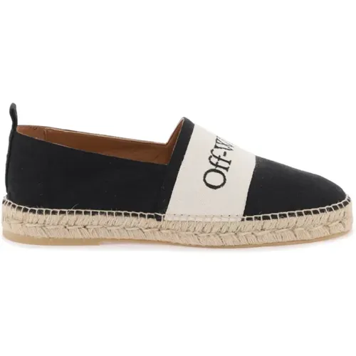 Bookish Logo Leinen Espadrilles , Herren, Größe: 44 EU - Off White - Modalova