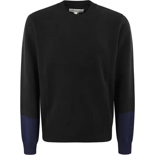 Contrast Detail Crew Neck Sweater , male, Sizes: M, XL, L - Comme des Garçons - Modalova