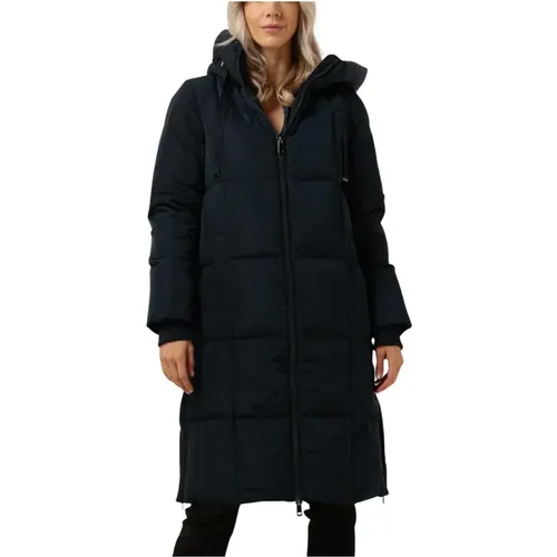 Square Down Coat in Dunkelblau , Damen, Größe: XL - MOS MOSH - Modalova