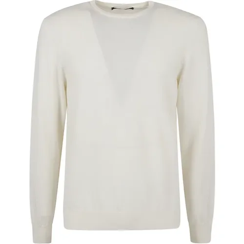 Herrenbekleidung Sweatshirts Creme Aw24 , Herren, Größe: 3XL - Tagliatore - Modalova